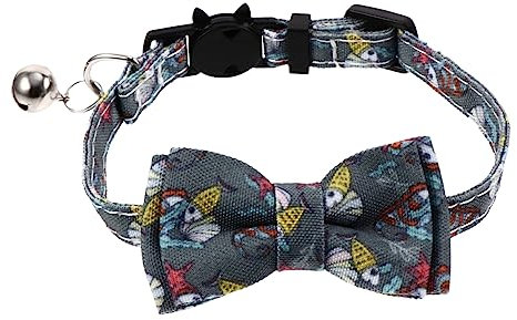 Housoutil Verstellbares Katzenhalsband Mit Buntem Schleifen- Und Glocke Für Partys Und Festivals Leicht Und Komfortabel Für Ihre Haustiere