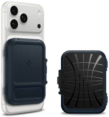 Spigen Lock Fit MagFit MagSafe Korthållare med Låssystem Kompatibel med iPhone 17/16/15, andra MagSafe-modeller och Google Pixel 10-serien med Pixelsnap - Metallskiffer