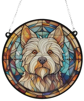 West Highland Terrier Stained Glass Effect Suncatcher Gift for Dog Lovers - 19cm