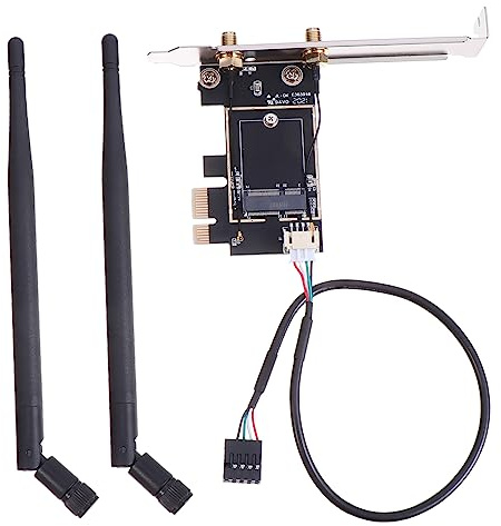 Uonlytech 2piezas Adaptador WiFi Pcie De Ultra- Latencia para Pc Tarjeta De Inalámbrica para Gaming y Streaming Compatible Sistemas Seguridad Avanzada De Contraseña