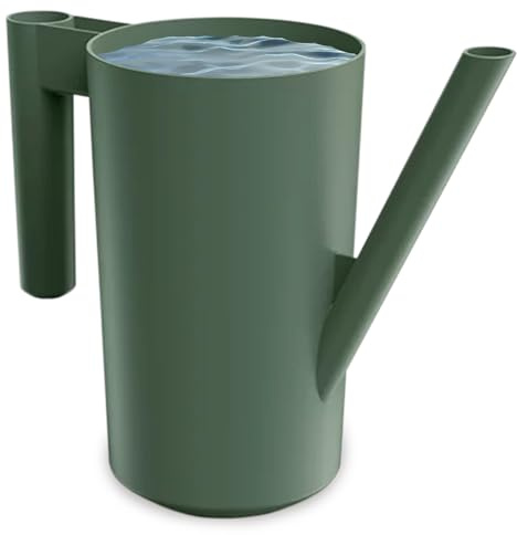 PECZEKO Annaffiatoio da 2,0 litri per casa e giardino – in plastica robusta – annaffiatoio per annaffiare facilmente fiori, piante e piante da camera da letto, 1 set (1 confezione) verde