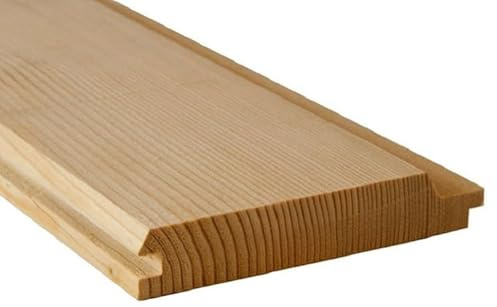 Tablas de perfil de madera para fachadas, 15 mm x 9,6 cm, longitud 250 cm, 18 unidades, madera de sauna, colmena