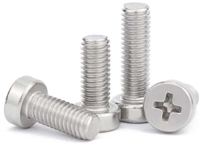 Nodrest 5/10/50pcs M2 M2.5 M3 M4 M5 M6 M8 GB822 A2 Stainless Steel Cheese Head Screw Cross Thin Low Short Cap Round Column Bolt(4mm,50pcs M3)