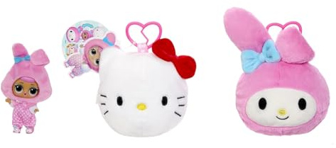 LOL Surprise Loves Hello Kitty and Friends Reversible Plush - Blind Plush with Matching Tot, Sanrio Characters, On-The-Go Play, 5 Surprises, 6 Adorable Styles!