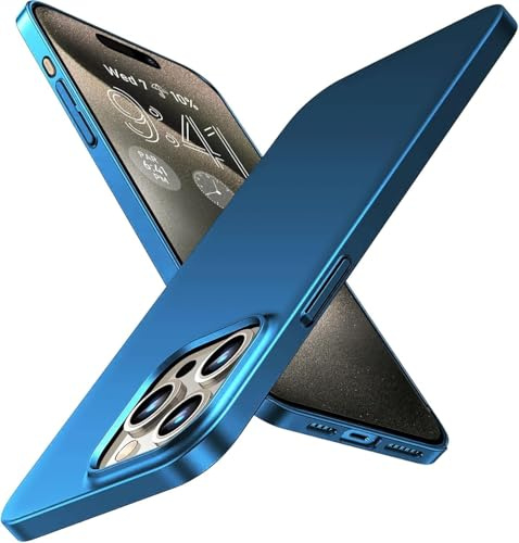FAOMSEBS Ultra Sottile Cover per iPhone 15 Pro Max 6,7'' [Ultra Thin come Niente] [Finitura Opaca al Tatto] [Ricarica Wireless] Antiurto Robusto Custodia per iPhone 15 Pro Max Cover Slim 2023