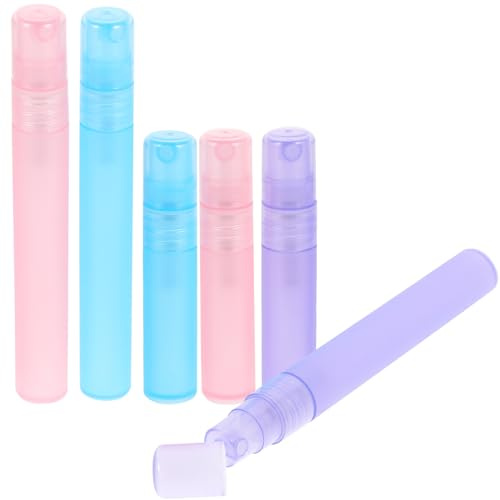 BAZEITFLOW 6pcs Small Reusable Spray Bottles Plastic Water Spray Bottles for Hair Perfume Toner Travel Portable Fine Mist for Personal Care