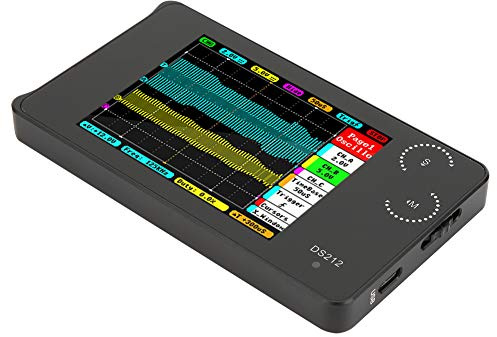 Haofy Osciloscopio Digital de Bolsillo de 2 Canales con Interfaz USB Frecuencia de Muestreo de 10 /s para Ingenieros y Técnicos Peso Ligero de 344 G/12,1 Oz