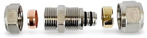 15mm -16mm (Cu-PEX) PEX PE-X Kupferklemmkupplung 2 Stück
