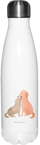 Mr. & Mrs. Panda Thermos Hunde Liebe - Geschenk, Herz, Verliebt, Sprüche, Edelstahl Trinkflasche, Wasserflasche, Hund, Thermoflasche, trinkflaschen, Kuscheln