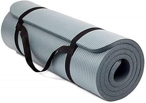 TechFit Fitness Tappetino Yoga Professionale - Ideale per Palestra in Casa, Esercizi del Pavimento, Campeggio, Stretching, Pilates 10 mm, Grey