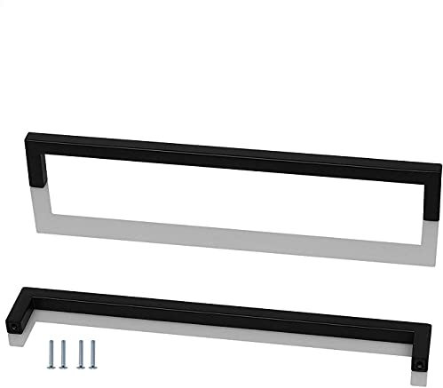 ANSIEDIO 2 pezzi Maniglie per Mobile Nero Acciaio Inox Maniglie Armadio Maniglie per Cucina Distanza Fori 320 mm