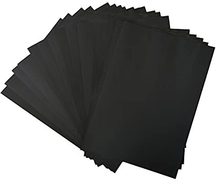 A4 schwarzes Kartonpapier, 160 g/m², beschreibbar, bedruckbar, Malerei, Kunst, Handwerk, Bastelpapier, Karton, schwarz, 20 Blatt