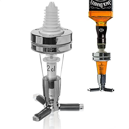 Kerafactum Dosierer 2cl Getränkeportionierer Dosiergerät Ausgießer 2 cl | Glas Schnapsausgießer Portionierer für Spirituosen Spender | Flaschenausgießer Schnaps Ausschenker Getränkedosierer
