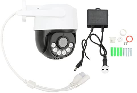 Sicherheitskamera, Drahtlose Wasserdichte AußEnkamera FüR Haussicherheitssystem, UnterstüTzt 90° Vertikale Und 350° Horizontale Drehung,Mit Zweiwege-Audio, Flutlicht Und Nachtsicht