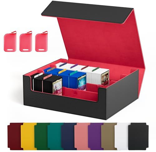 UAONO Trading Card Storage Box Holds 2400+ Cards, Bulk Card Storage