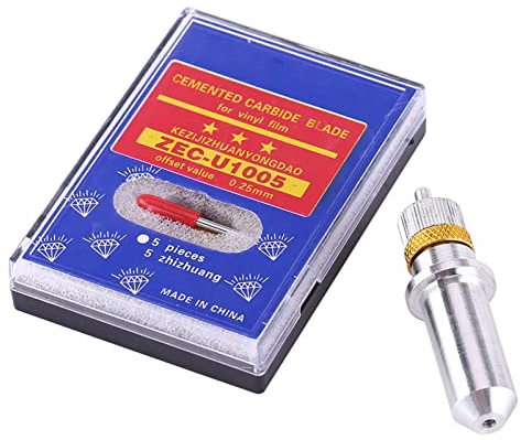 Plottermesser, 15 Stück, Wolframstahl, Plottermesser, Schneidwerkzeug, 30, 45, 60 Grad, Mit Halter Zum Schneiden von Plottermessern