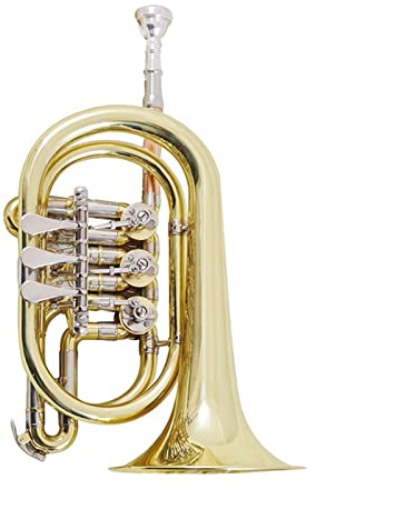 Anfänger Trompete Flacher Kornet BB-Einstellung Messing Gold Drei-Taste-Drehventil