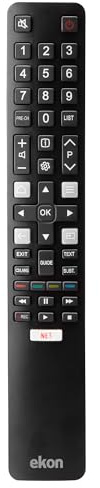 Ekon Télécommande Universelle pour TV et Smart TV TCL, télécommande de Remplacement avec contrôle intuitif, raccourcis pour Applications et Services de Streaming, sans Installation immédiate prête à