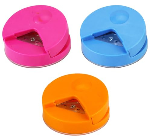 SagaSave Tragbare Eckenstanzer Eckenschneider, 3-TLG Eckenrunder Eckenabrunder 4mm Radiusschneider Beschneidewerkzeug Papierstanzer für Foto Karten Scrapbooking