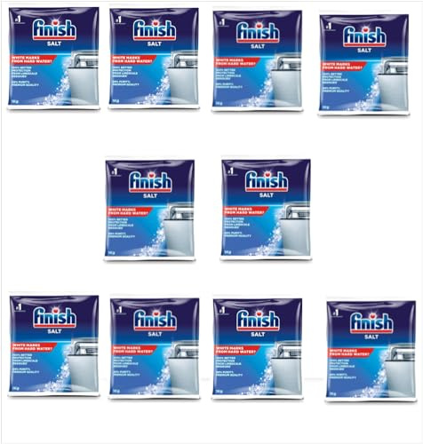 Finish Dishwasher Salt, 10kg, Prevents Limescale Build Up, Effective against Hard Water (10x1Kg)