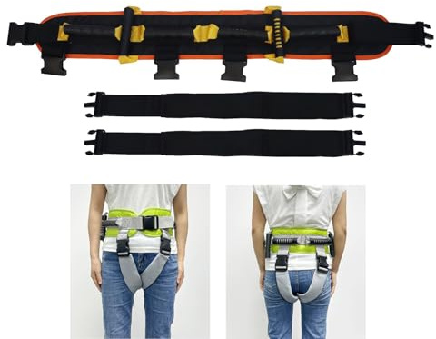 Cinghie di trasferimento per Cintura di deambulazione,Cintura di deambulazione con 6 Manici,Cinture di trasferimento con Cosciali Dispositivo di ausilio alla deambulazione di Sicurezza