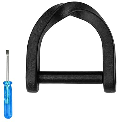 MiOYOOW Key D-Ring, TC4 Titanium Horseshoe Clasp Lightweight Car Keys Shackle for Door Vehicle Keyrings Buckle Storage