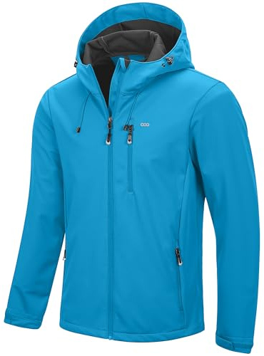 33,000ft Men's Softshell Jacket Hooded Functional Jacket with 5 Pockets