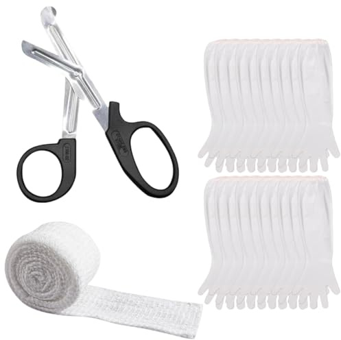 KEMUZ 1 Ensemble Bandage De Pansement En Filet Élastique Bande, Pansement Tubulaire Élastique En Filet, Fixation Extensible Aide D'Urgence Pour Coude, Genoux, Mollets