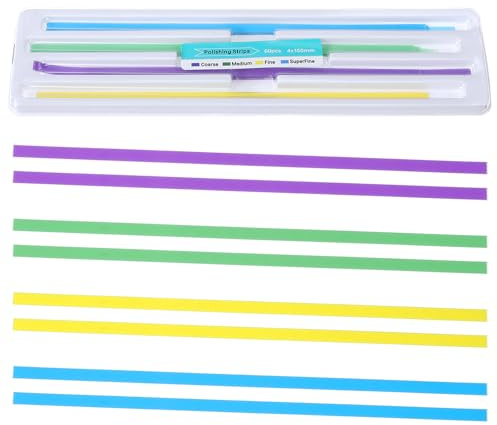 Guduling 150 x 4mm Zahnschleifpapier, 120 Stück Zahn Schleifpapier, Zahnschleifpapier für Enge Zwischenräume, Dental Polierstreifen für Die Tiefenreinigung Von Zähnen (Mehrfarbig)