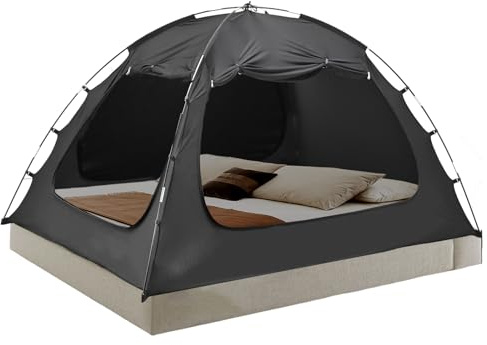 Meulbaty Bettzelt Doppelbett Betthimmel (schwarz)