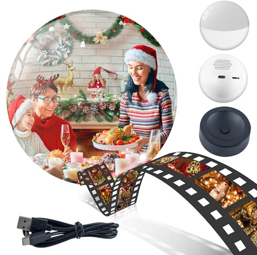 Lettore video a sfera in vetro 3D personalizzato, display WiFi da 7 cm, personalizzabile, con video, decorazione natalizia ad ultrasuoni, regalo di compleanno fai da te