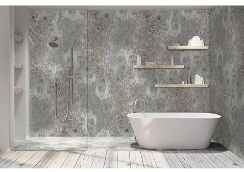 Durapanel Natural Cappuccino Marble Wall Panel, 9mm Waterproof Plywood Core, High Pressure Laminate, Square Edge, 2400 x 1200mm