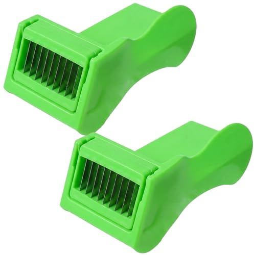 Runner Bean Slicer, Efficient Vegetable Preparation Tool for Garden Harvests and Family Meals, Manual Bean Slicer with Two Cutting Units in Green Colour