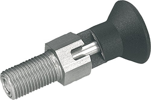 KIPP arretierbolcen form C termoplast och rostfritt stål förlängd spärrpenna härdad Größe 2; M12x1,5mm; D=6mm