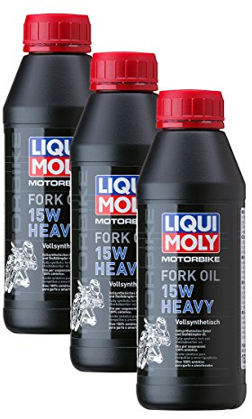 3 x Liqui Moly 1524 Racing Fork Olio di Forcella (Vollsynthetisch 15 W Heavy 500 ML