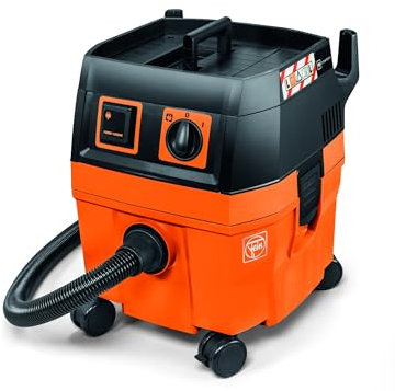 FEIN Dustex 25 L, Baustellenstaubsaugerfür den Anschluss von Elektrowerkzeugen, Nass-/Trockensauger mit 7,5 m Kabel und Stecker, Max. Leistungsaufnahme 1380 W. Zulassung für Staubklasse L.