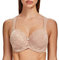 MELENECA Women's Full Coverage Non-Padded Minimizer Underwire Floral Lace Bra Beige-lace 38G