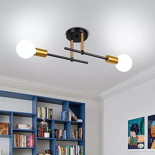 Chao Zan lamparas de techo salon, apliques pared adecuado luces luz de pared lámparas de araña ajustable para dormitorios interiores, pasillos, cocinas, oro negro