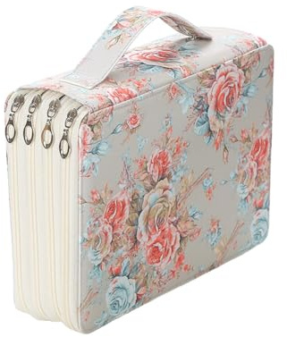 ISAKEN Federmäppchen Große Kapazität für 200 Stifte Aufbewahrung Buntstifte, Handlicher Multilayer Color Bleicil Halter für Malstifte Künstler Pinsel Fineliner Textmarker