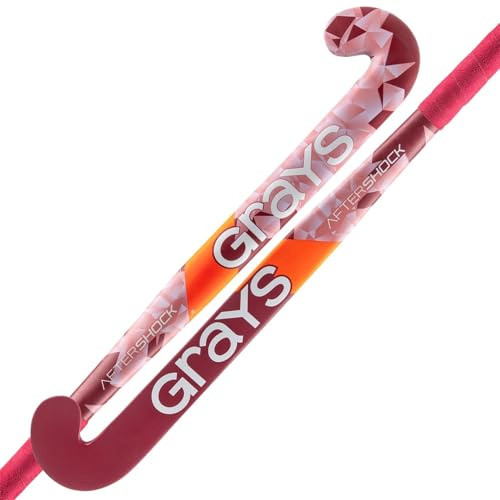 GRAYS Aftershock Ultrabow Junior Hockeyklubba (Rosa/Röd, 34)