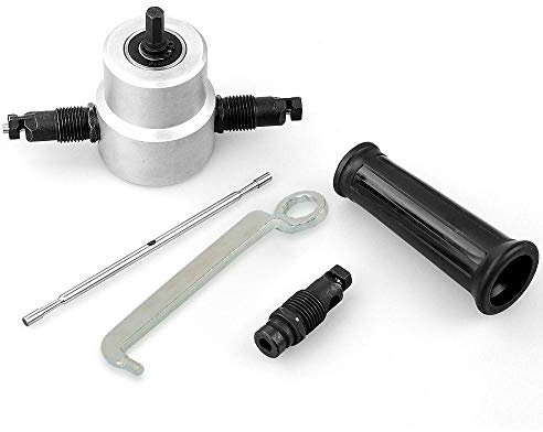 YT-160A Doppia Testa Lamiera Roditrice Cutter Con Scatola di Metallo Trapano Attacco Lamiera Cutter