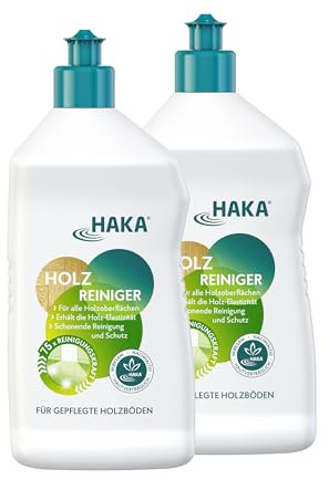 HAKA Holzreiniger, 2x 750ml, Parkettreingier, empfindliche Holz-& Korkböden