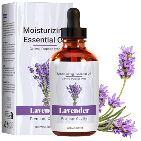 Lavendelöl 100ml, Reines Lavendelöl Ätherische Öle für Diffuser, Aroma Diffuser Öl & Massage Öl, Duftöl Ätherische Öle Naturrein für Aromatherapie, Hautpflege, Bad & Entspannung, Sanft für Alle Haut