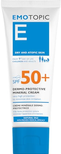 Pharmaceris E Emotopic, Emollient Creme mit LSF 50, für Gesicht und Körper, Feuchtigkeitscreme für Atopische Haut, Verhindert Hauttrockenheit - 75 ml