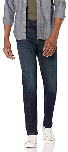 Amazon Essentials Jeans Slim Fit - Colori Fuori Produzione Uomo, Indaco Scuro, 36W / 30L