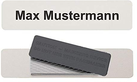 Aluminium Namensschild 87x20mm mit individuellem Wunschtext (Magnet)