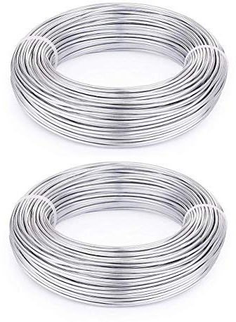Aluminiumdraht, 10 m, biegsamer Silberdraht für Schmuckherstellung, DIY-Skulptur, Modellierung und Handwerk (Silber, Durchmesser 1,5 mm)