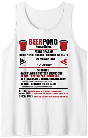 Beerpong Rules Regeln Bierpong Party Champion Bierpong Tank Top