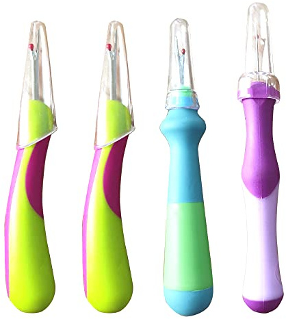 4PCS Seam Rippers Colorful Stitch Seam Ripper Handy Stitch Unpicker with Ergonomic Handles for Sewing/Crafting Removing Threads（Three Styles）