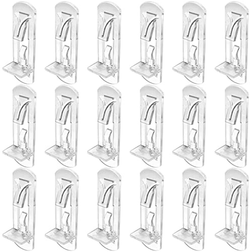 MEETOOT Pioli di supporto per mensole, 35 pezzi, 5 x 20-18 mm, in plastica trasparente, perni autobloccanti per staffa per armadietti da cucina con foro di diametro 5 mm e pannello spesso 3/4 di